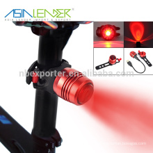 100%Lighting-50%Lighting-Flash With Hook Magnet and Clip USB Rechargeable Bike Light Red